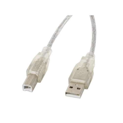 Kabel USB 2.0 AM-BM 5M Ferryt przezroczysty-7809013