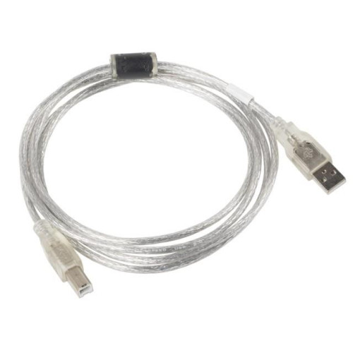 Kabel USB 2.0 AM-BM 5M Ferryt przezroczysty-7809014