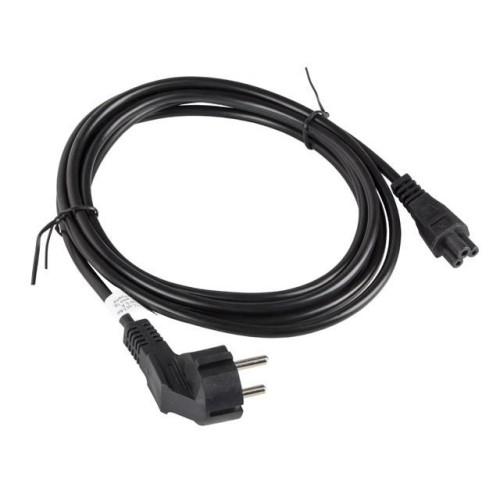 Kabel zasilający Laptop (MIKI) IEC 7/7 - IEC 320 C5 3M VDE czarny-7809078