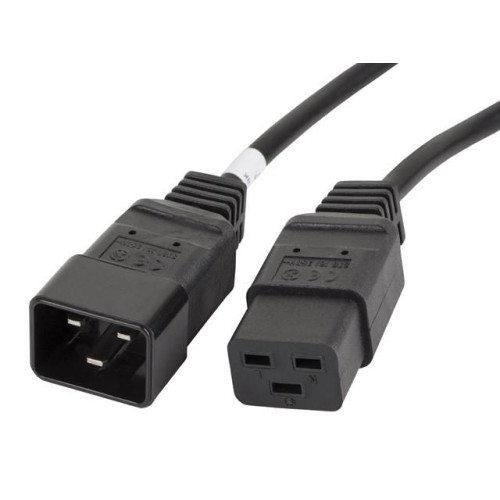 Przedłużacz kabla zasilającego IEC 320 C19 - C20 VDE 1.8M VDE czarny-7809142