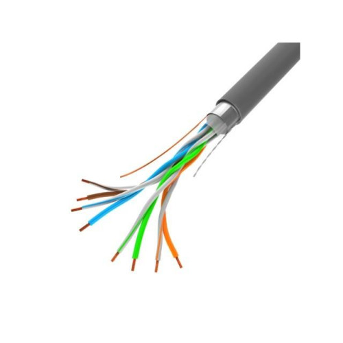 Kabel LAN FTP 100Mb/s 305m drut cca szary-7809146