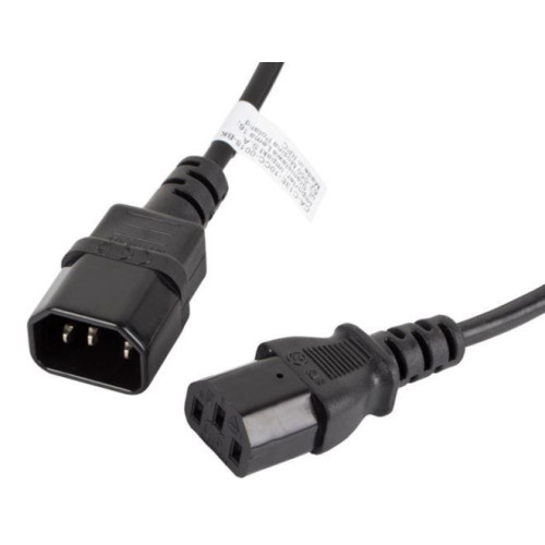 Przedłużacz kabla zasilającego IEC 320 C13 - C14 1.8M czarny-7809156