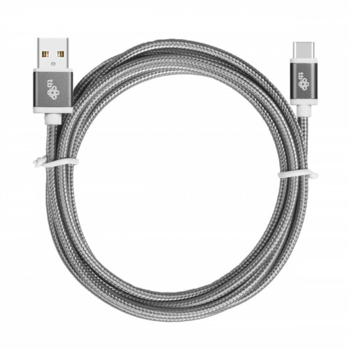 Kabel USB-USB C 1.5m szary sznurek-780965