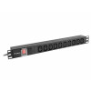 Listwa zasilająca Rack PDU 19 cali 1U 10A 10X IEC C13 2m C14 czarna-7810505