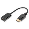 Kabel adapter DisplayPort z zatrzaskiem 1080p 60Hz FHD Typ DP/HDMI A M/Ż 0,2m Czarny-7811145