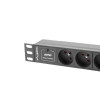 Listwa zasilająca Rack PDU 10 cali 1U 3x 230V PL 2m 10A czarna C14-7812243