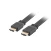 Kabel HDMI-HDMI v2.0 1.8m czarny płaski 4K 60Hz, pełna miedź-7812578