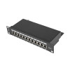 Patch Panel 12 Port 1U 10' cali kategoria 6 ekranowany czarny-7812584