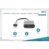 Kabel rozdzielacz USB 3.1 Typ C Gen.2 SuperSpeed+ 10Gbps Mini Jack 3.5mm + Typ USB C 20cm czarny-7815092