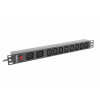 Listwa zasilająca Rack PDU 19 cali 1U 16A 2X C19 8X IEC C13 czarny C20-7815507