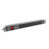 Listwa zasilająca Rack PDU 19 cali 1U 16A 8X IEC C13 2m czarna C20-7815515