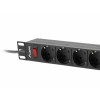 Listwa zasilająca Rack PDU 19 cali 1U 16A 9xSchuko 3m Czarna-7816684