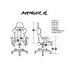 Fotel dla graczy Avenger XL Czarno-biały -7818045