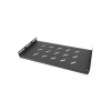 Półka do szaf 19cali 1U 27cm/120kg czarna AK-1014-B-7818987