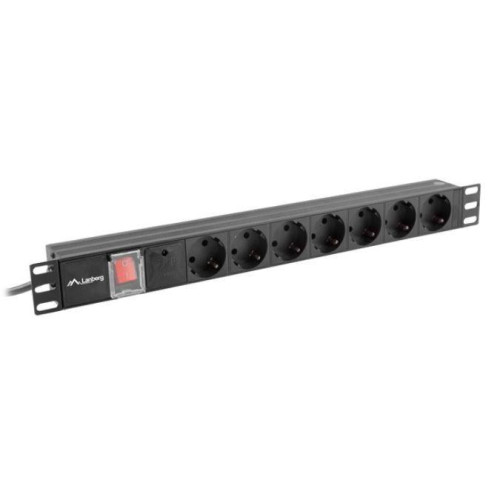 Listwa zasilająca Rack PDU 19" 1U 10A 7X SCHUKO 2m czarny C14-7810513