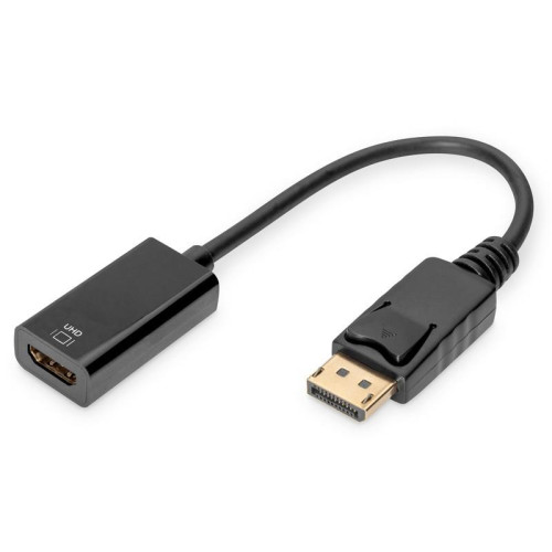 Kabel adapter DisplayPort z zatrzaskiem 1080p 60Hz FHD Typ DP/HDMI A M/Ż 0,2m Czarny-7811145