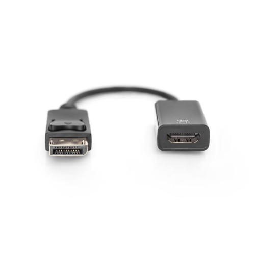 Kabel adapter DisplayPort z zatrzaskiem 1080p 60Hz FHD Typ DP/HDMI A M/Ż 0,2m Czarny-7811146