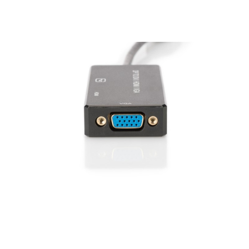 Kabel adapter Displayport 4K 30Hz/1080p 60Hz Typ DP/HDMI(UHD)+DVI-I+VGA (FHD) M/Ż 0,20m czarny-7811371