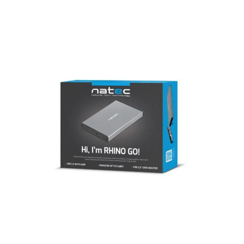 Kieszeń zewnętrzna HDD/SSD Sata Rhino Go 2,5 USB 3.0 szara-7811389