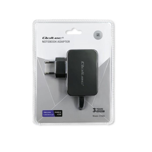 Zasilacz do laptopów Dell | 45W | 19.5V | 2.31A | 4.5*3.0+pin -7812182