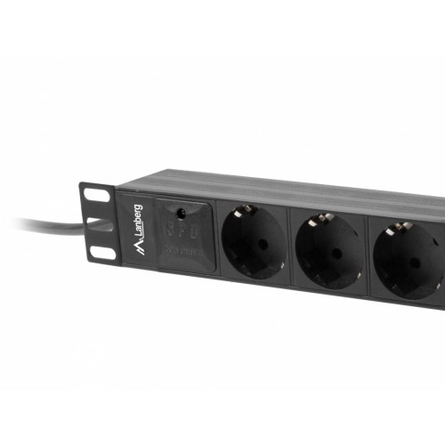 Listwa zasilająca Rack PDU 10 cali 1U 3x Schuko 2m 10A czarna C14-7812251