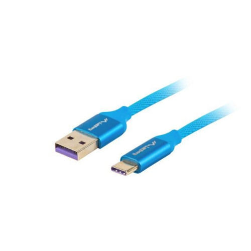 Kabel Premium USB CM - AM 2.0 1m niebieski 5A, pełna miedź-7812570