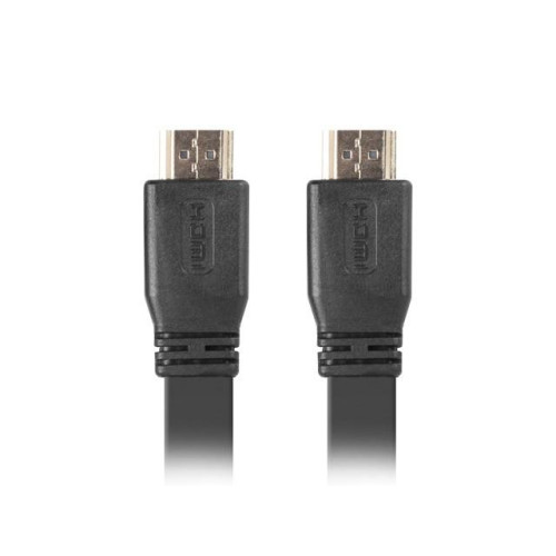 Kabel HDMI-HDMI v2.0 1.8m czarny płaski 4K 60Hz, pełna miedź-7812579