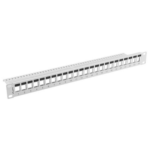 Patch panel pusty 24 porty 1U 19 cali szary do modułów keystone-7812599