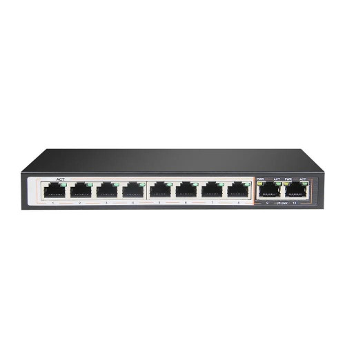 Switch Perses 8X EX-SG1008PE 10/100/1000M TX PoE AT/AF, 2X GE SFP Full Gigabit PoE -7812730