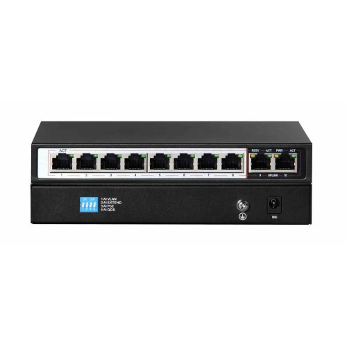 Switch Perses 8X EX-SG1008PE 10/100/1000M TX PoE AT/AF, 2X GE SFP Full Gigabit PoE -7812732