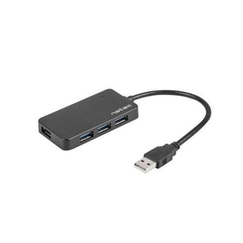 Koncentrator USB 4 porty Moth USB 3.0 czarny-7813002