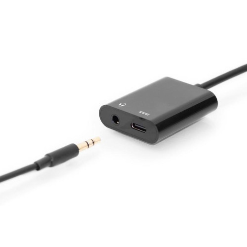 Kabel rozdzielacz USB 3.1 Typ C Gen.2 SuperSpeed+ 10Gbps Mini Jack 3.5mm + Typ USB C 20cm czarny-7815087