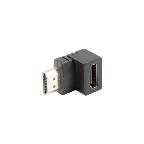Adapter HDMI(M) - HDMI(F) Kątowy 90 stopni dół Czarny-7815855