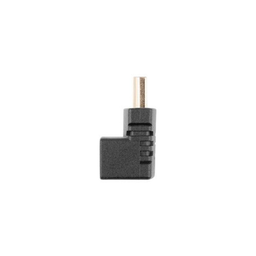 Adapter HDMI(M) - HDMI(F) Kątowy 90 stopni dół Czarny-7815857
