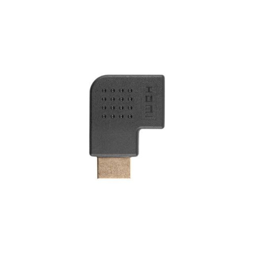 Adapter HDMI(M) - HDMI(F) Kątowy 90 stopni lewy Czarny-7815863