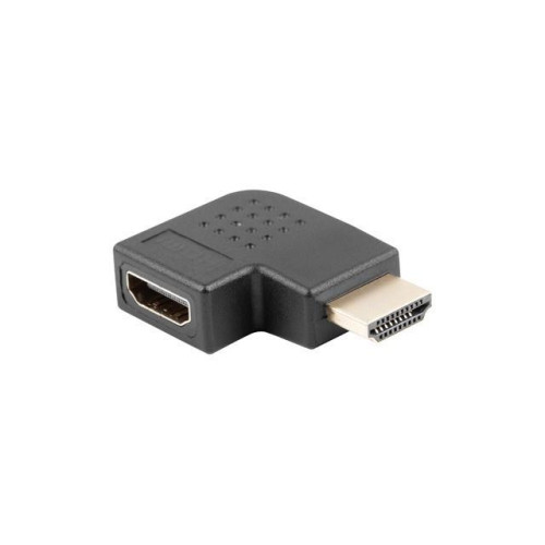 Adapter HDMI(M) - HDMI(F) Kątowy 90 stopni prawo Czarny-7815864