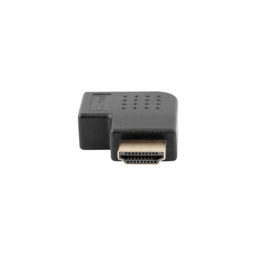 Adapter HDMI(M) - HDMI(F) Kątowy 90 stopni prawo Czarny-7815865
