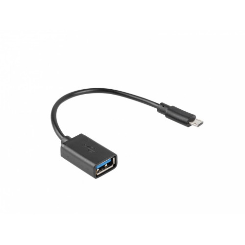 Adapter MICRO USB(F)- USB-A(f )2.0 0.15M OTG Czarny-7815935