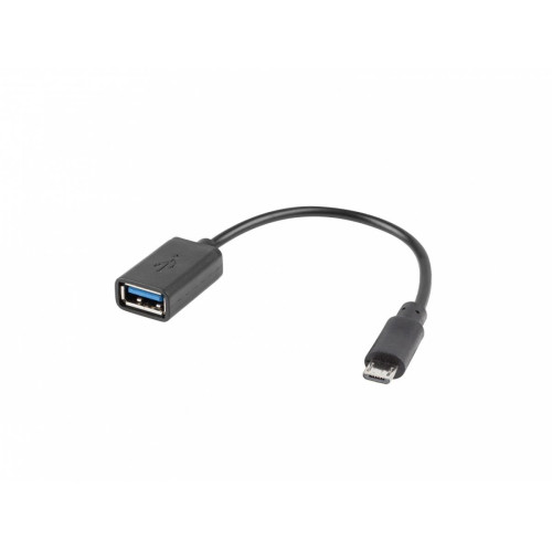 Adapter MICRO USB(F)- USB-A(f )2.0 0.15M OTG Czarny-7815936