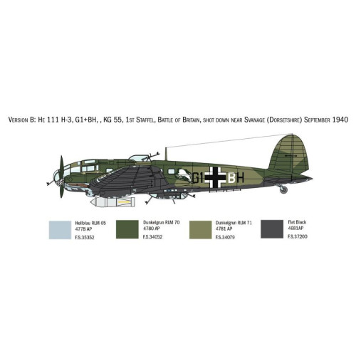 Model plastikowy Heinkel He 111H Battle of Britain 80th-7816288
