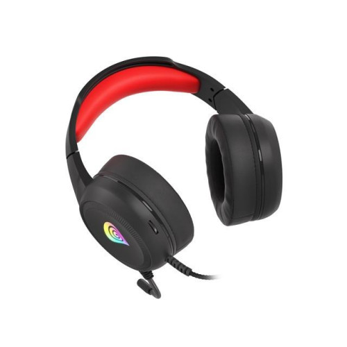 Słuchawki dla graczy Genesis Neon 200 z mikrofonem podświetlenie RGB Czarno-czerwone-7817687