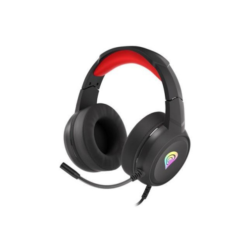 Słuchawki dla graczy Genesis Neon 200 z mikrofonem podświetlenie RGB Czarno-czerwone-7817690