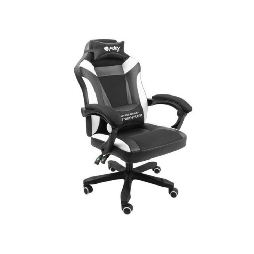 Fotel dla graczy Avenger M+ Czarno-biały-7818027