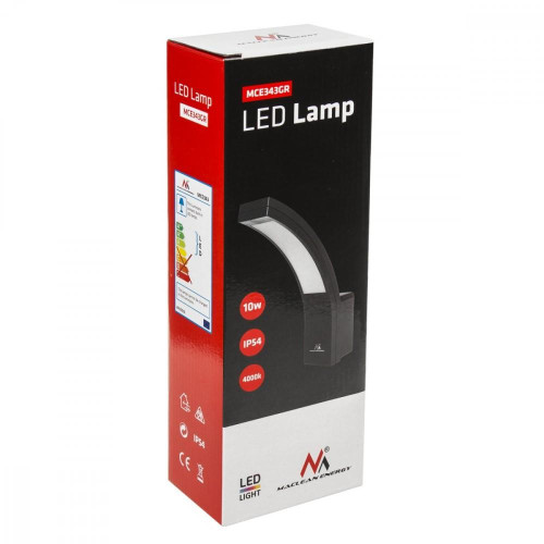 Lampa LED ścienna elewacyjna 10W MCE343 GR -7818344