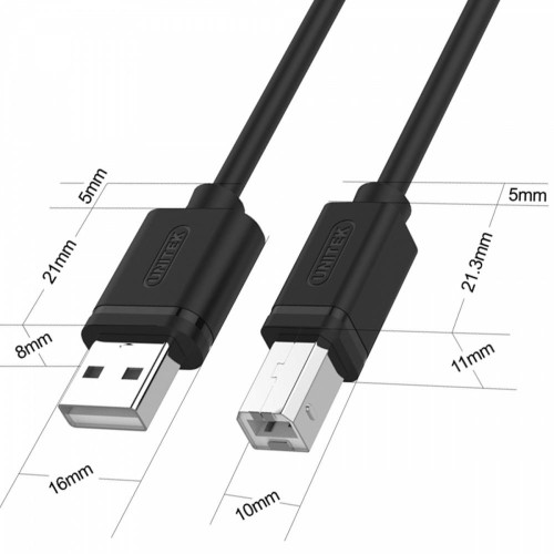 Kabel USB 2.0 AM-BM, 3M; Y-C420GBK -7818386