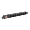 Listwa zasilająca Rack PDU 19 1U 16A 8X schuko 2M czarna-7821008