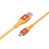 Kabel USB 3.0 - USB C 2m PREMIUM 3A pomarańczowy TPE -7823770