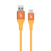 Kabel USB 3.0 - USB C 2m PREMIUM 3A pomarańczowy TPE -7823771