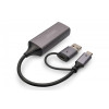 Karta sieciowa przewodowa USB 3.1 Typ C + USB A do 1x RJ45 2.5 Gigabit Ethernet 10/100/1000/2500Mbps-7827915