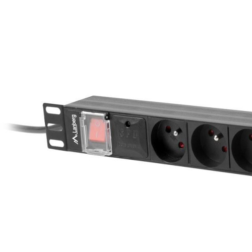 Listwa zasilająca rack PDU 19 cali 1U 16A 8X 230V PL 2 czarna-7821006